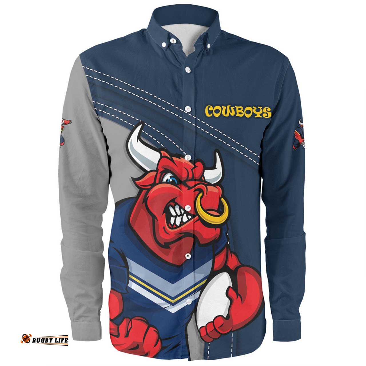Amazing Aussie North Queensland Cowboys Custom Team Of Us Die Hard Fan Supporters Long Sleeve Shirt