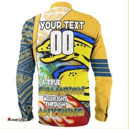 Amazing Aussie Parramatta Eels Grand Final A True Champion Will Fight Through Anything With Polynesian Patterns Long Sleeve Shirt