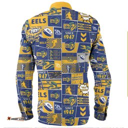 Amazing Aussie Parramatta Eels Sport Team Of Us Die Hard Fan Supporters Comic Style Long Sleeve Shirt