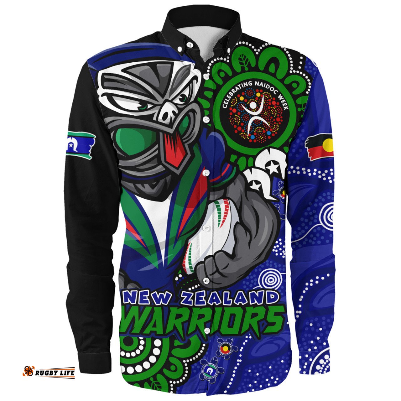 Amazing Aussie New Zealand Warriors Power Through Generations NAIDOC Edition Long Sleeve Shirt