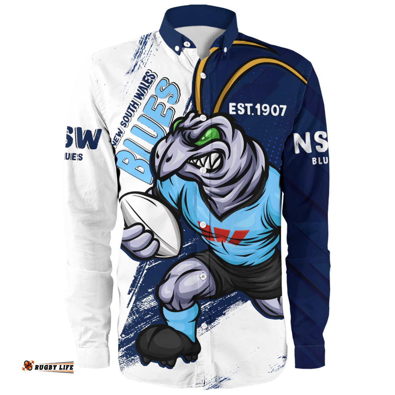 Amazing Aussie New South Wales Blues Battleborn Blues Long Sleeve Shirt