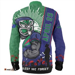 Amazing Aussie New Zealand Warriors Anzac Day Lest We Forget Strong Fighting Spirit Long Sleeve Shirt