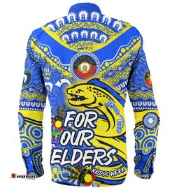 Amazing Aussie Parramatta Eels Naidoc Week Customs For Our Elders Run to Paradises Long Sleeve Shirt