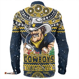 Amazing Aussie North Queensland Cowboys Aboriginal Xmas Special Ugly Christmas Style Long Sleeve Shirt