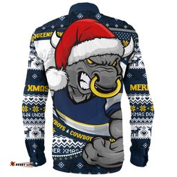 Amazing Aussie North Queensland Cowboys Ugly Knit Style For Christmas Game Fans Long Sleeve Shirt