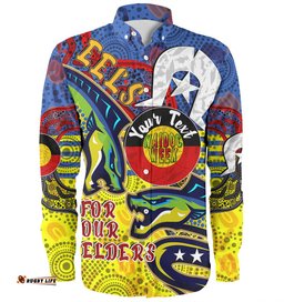 Amazing Aussie Parramatta Eels Naidoc Week Customs Parramatta Eels Naidoc Week For Our Elders With Dot Arts Long Sleeve Shirt