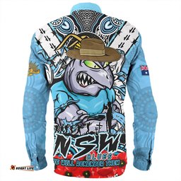 Amazing Aussie New South Wales Blues Ripped Legacy Of The Game The ANZAC Spirit Lives On Long Sleeve Shirt