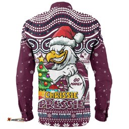 Amazing Aussie Manly Warringah Sea Eagles Aussie Ugly Christmas For Die Hard Fan Supporters Long Sleeve Shirt