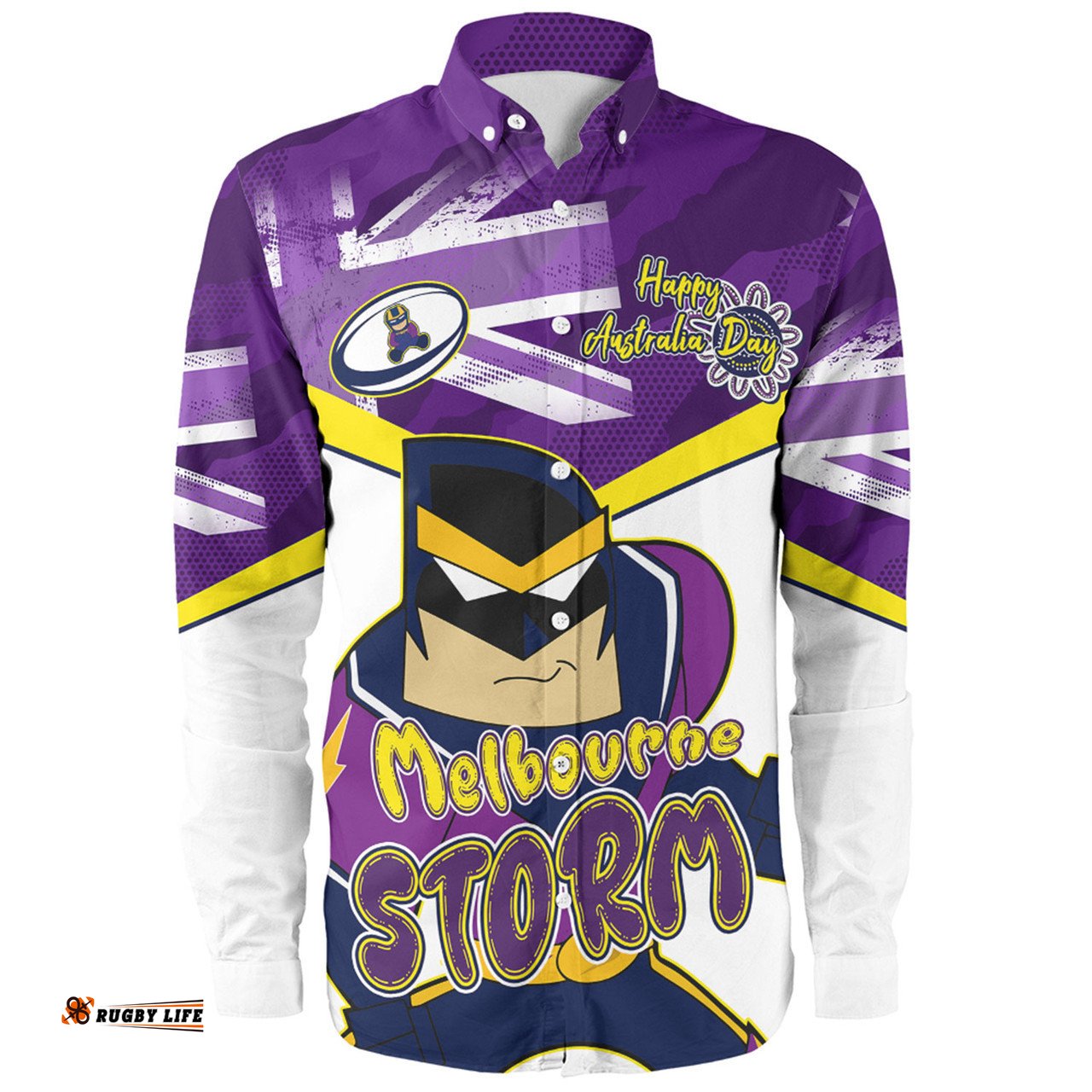Amazing Aussie Melbourne Storm Happy Australia Day We Are One And Free V2 Long Sleeve Shirt