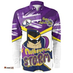 Amazing Aussie Melbourne Storm Happy Australia Day We Are One And Free V2 Long Sleeve Shirt