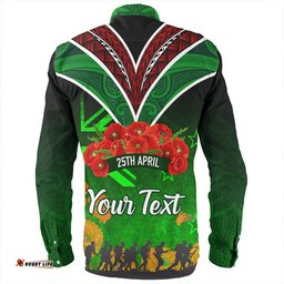 Amazing Aussie New Zealand Warriors Anzac Day Customs Anzac Day NZ Flag Traditional Maori Patternss Long Sleeve Shirt