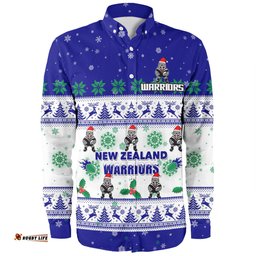 Amazing Aussie New Zealand Warriors Christmas Custom Special Ugly Christmas Long Sleeve Shirt