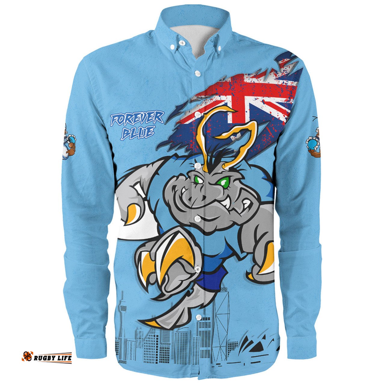 Amazing Aussie New South Wales Blues Custom For Die Hard Fan Australia Flag Scratch Style Long Sleeve Shirt