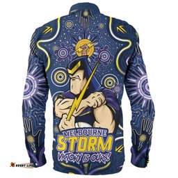 Amazing Aussie Melbourne Storm Aboriginal Pattern Inspired Victory Is Ours Long Sleeve Shirt