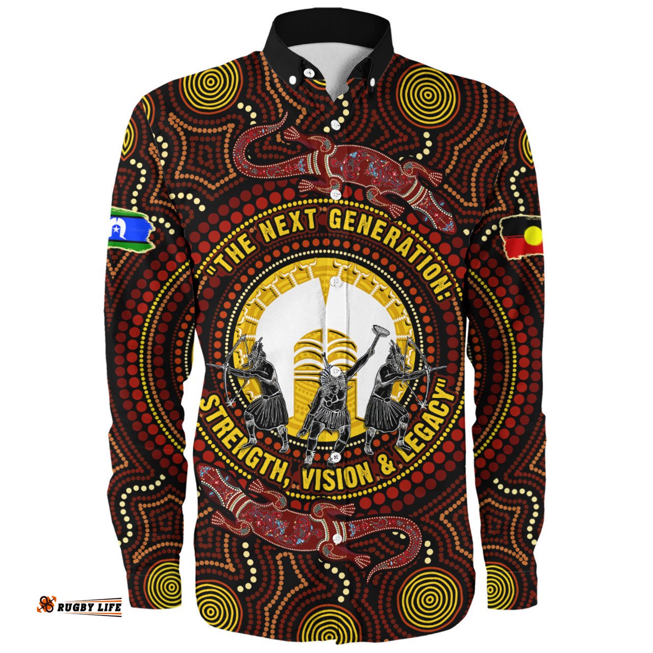 Amazing Aussie Indigenous Australian Aboriginal Naidoc Week Vision Of The Torres Warriors Long Sleeve Shirt