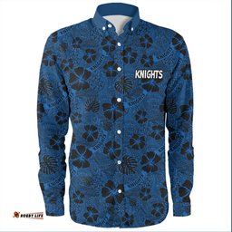 Amazing Aussie Newcastle Knights Sport Scream With Tropical Patterns Long Sleeve Shirt