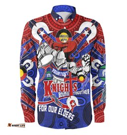 Amazing Aussie Newcastle Knights Naidoc Week Customs Newcastle Knights Naidoc Week For Our Elders Knights Bound Togethers Long Sleeve Shirt