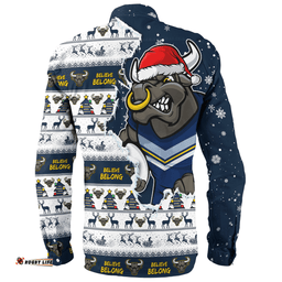 Amazing Aussie North Queensland Cowboys Merry Ugly Christmas Our Beloved Team Scratch Style Long Sleeve Shirt