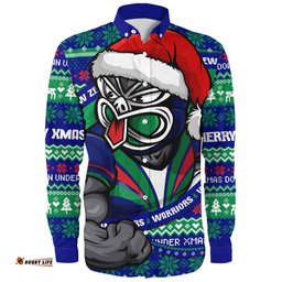 Amazing Aussie New Zealand Warriors Ugly Knit Style For Christmas Game Fans Long Sleeve Shirt