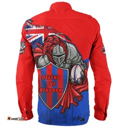 Amazing Aussie Newcastle Knights Custom For Die Hard Fan Australia Flag Scratch Style Long Sleeve Shirt