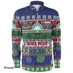 Amazing Aussie New Zealand Warriors Christmas Maori Custom Indigenous Knitted Ugly Xmas Style Long Sleeve Shirt