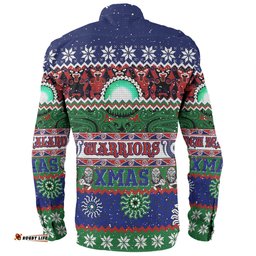 Amazing Aussie New Zealand Warriors Christmas Maori Custom Indigenous Knitted Ugly Xmas Style Long Sleeve Shirt