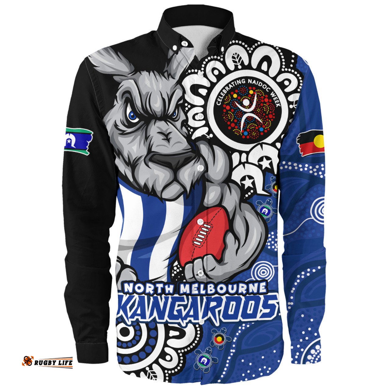 Amazing Aussie North Melbourne Power Through Generations NAIDOC Edition Long Sleeve Shirt