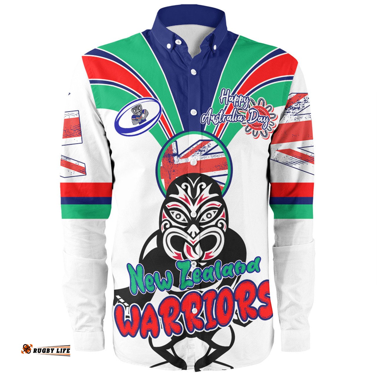 Amazing Aussie New Zealand Warriors Happy Australia Day We Are One And Free V2 Long Sleeve Shirt