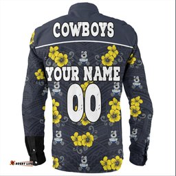 Amazing Aussie North Queensland Cowboys Custom North Queensland Cowboys With Maori Patterns Long Sleeve Shirt