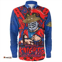 Amazing Aussie Newcastle Knights Ripped Legacy Of The Game The ANZAC Spirit Lives On Long Sleeve Shirt