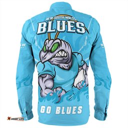 Amazing Aussie New South Wales Blues Strong Fighting Flame Go Blues Long Sleeve Shirt