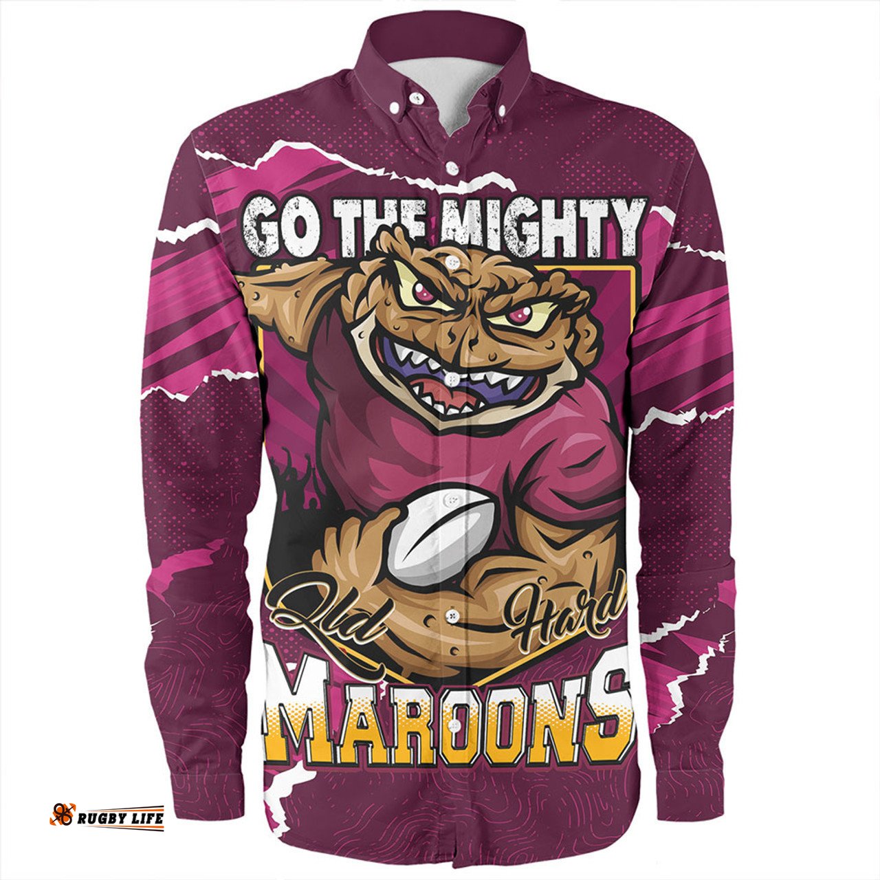 Amazing Aussie Queensland Maroons QLD Rampage Cane Toad Edition Long Sleeve Shirt