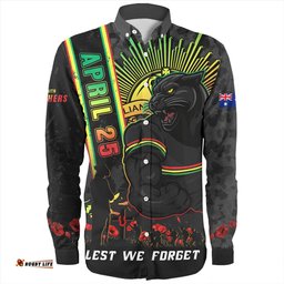 Amazing Aussie Penrith Panthers Anzac Day Lest We Forget Strong Fighting Spirit Long Sleeve Shirt