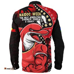 Amazing Aussie Redcliffe Dolphins NAIDOC Indigenous Warrior Spirit Long Sleeve Shirt