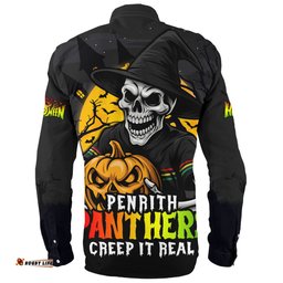 Amazing Aussie Penrith Panthers Dark Moon Rugby Halloween Battle Edition Long Sleeve Shirt