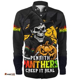 Amazing Aussie Penrith Panthers Dark Moon Rugby Halloween Battle Edition Long Sleeve Shirt