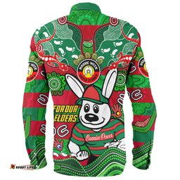 Amazing Aussie South Sydney Rabbitohs Custom For Our Elders Home Jersey Shirt Long Sleeve Shirt