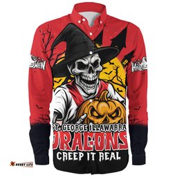 Amazing Aussie St. George Illawarra Dragons Dark Moon Rugby Halloween Battle Edition Long Sleeve Shirt