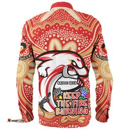 Amazing Aussie Redcliffe Dolphins Aboriginal Inspired Naidoc Week Custom For Die Hard Fan Supporters Long Sleeve Shirt
