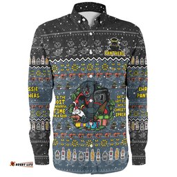 Amazing Aussie Penrith Panthers Christmas Custom Chrissie Spirit Black Long Sleeve Shirt