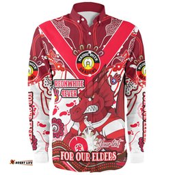 Amazing Aussie St. George Illawarra Dragons Naidoc Week Custom For Our Elders Home Jersey Shirt Long Sleeve Shirt
