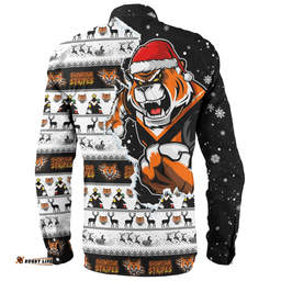 Amazing Aussie Wests Tigers Merry Ugly Christmas Our Beloved Team Scratch Style Long Sleeve Shirt