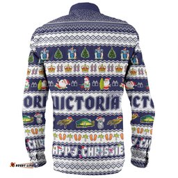 Amazing Aussie Victoria Christmas Custom Happy Chrissie Ugly Style Long Sleeve Shirt