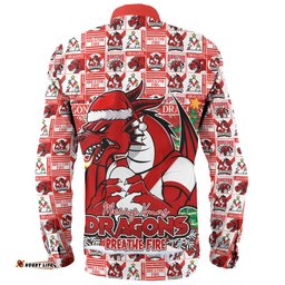 Amazing Aussie St. George Illawarra Dragons Merry Ugly Christmas Comic Style Long Sleeve Shirt