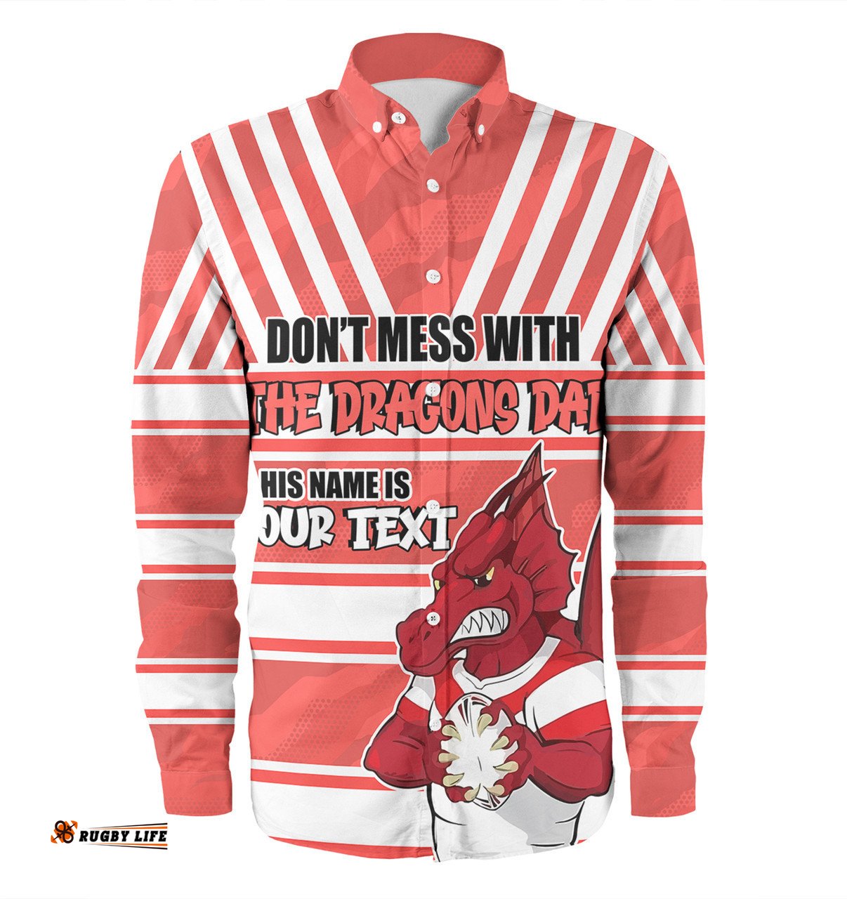 Amazing Aussie St. George Illawarra Dragons Father's Day Screaming Dad and Crazy Fan Long Sleeve Shirt