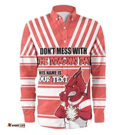 Amazing Aussie St. George Illawarra Dragons Father's Day Screaming Dad and Crazy Fan Long Sleeve Shirt