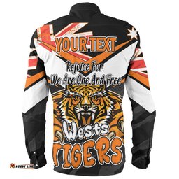 Amazing Aussie Wests Tigers Happy Australia Day We Are One And Free Long Sleeve Shirt