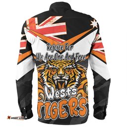 Amazing Aussie Wests Tigers Happy Australia Day We Are One And Free Long Sleeve Shirt