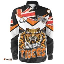Amazing Aussie Wests Tigers Happy Australia Day We Are One And Free Long Sleeve Shirt