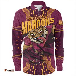 Amazing Aussie Queensland Maroons Maroon Venom QLD Strikeforce Long Sleeve Shirt